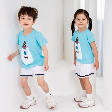 어린이집 유치원 단체 반팔 캠프티 티셔츠 아이스베어 블루 10장
